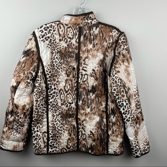 dennis by DENNIS BASSO Animal Print Zip Up Jacket Size XS - Picture 3 of 7
